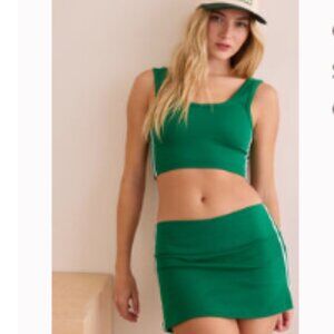 Altar'd State Revival Green Revved Up Tank Top Skort Skirt Set